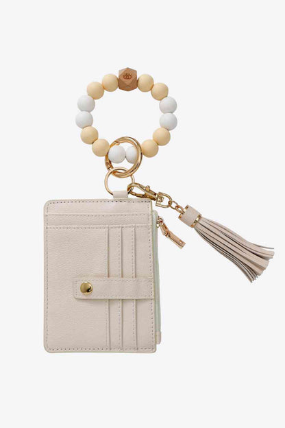 Beaded Bracelet Keychain with Wallet