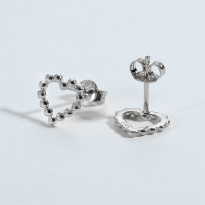 925 Sterling Silver Heart Earrings
