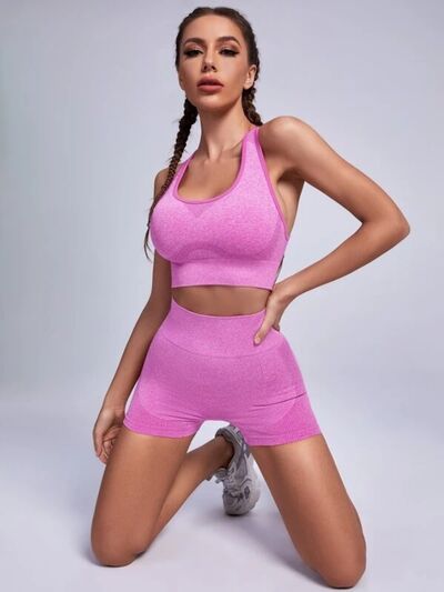 Scoop Neck Tank and Shorts Active Set